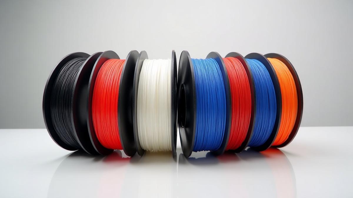 Best TPU flexible filament spools in black, red, white, blue, and orange colors for 3D printing flexible parts