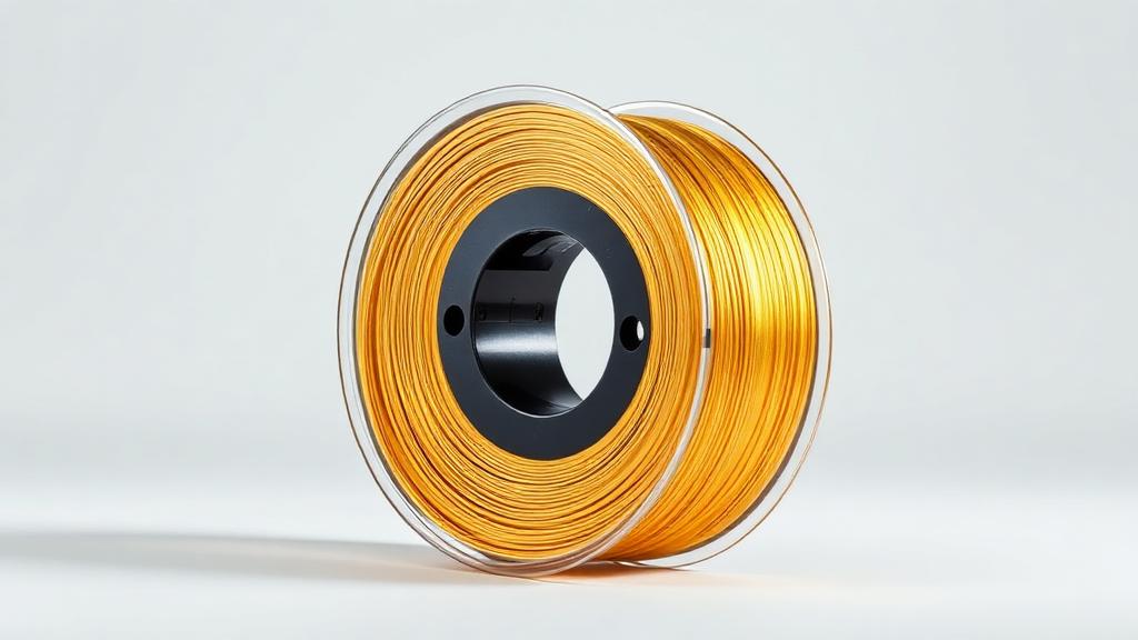 Polymaker PolyLite Silk PLA filament spool in vibrant gold metallic finish with shimmering silk effect